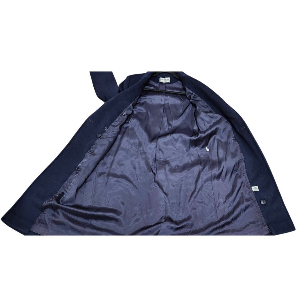 Forecaster of Boston Wool Coat Women Size 6 Navy Long Peacoat Double Breasted - Picture 9 of 16